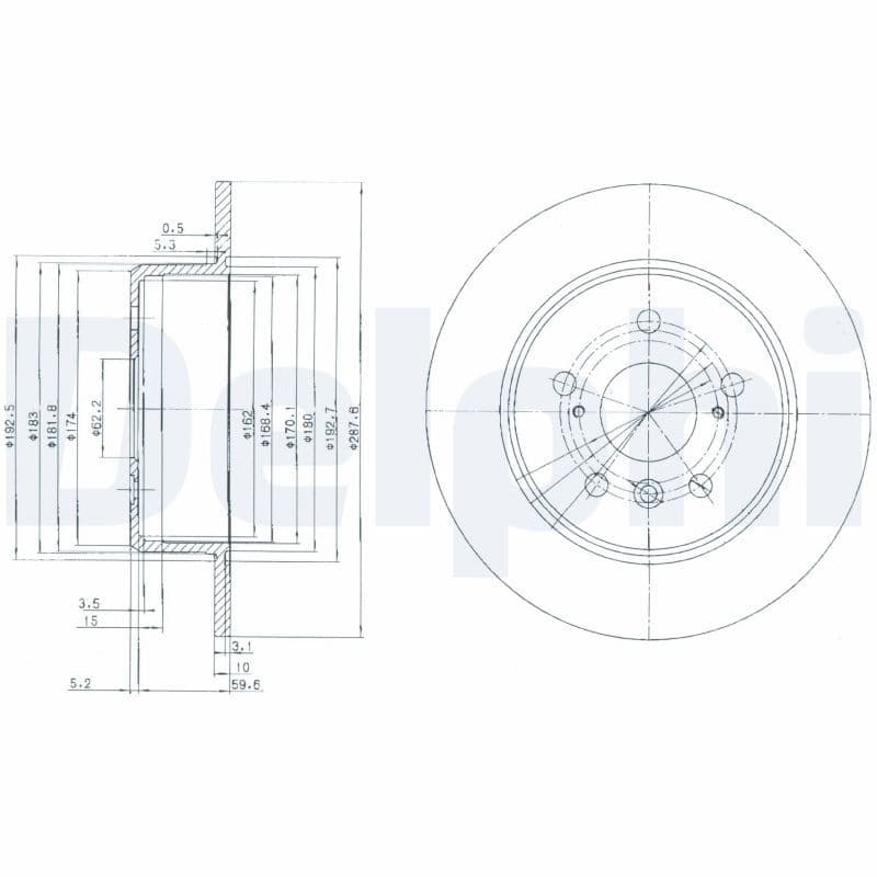 Disc frana DELPHI BG3183
