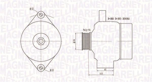 Generator / Alternator MAGNETI MARELLI 063731952010