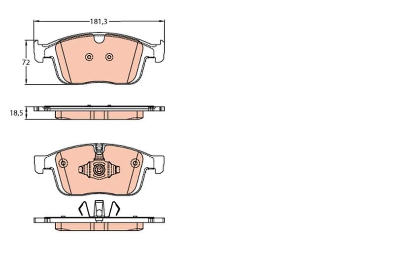set placute frana,frana disc TRW GDB2146