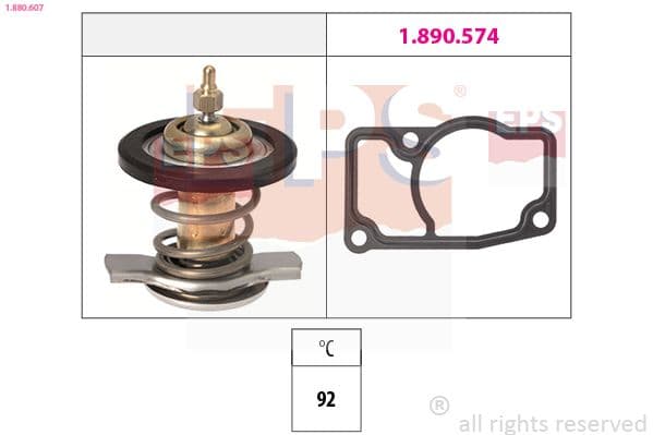 termostat,lichid racire EPS Made in Italy - OE Equivalent 1.880.607