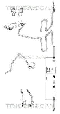 Furtun hidraulic, sistem de directie TRISCAN 8516 29064