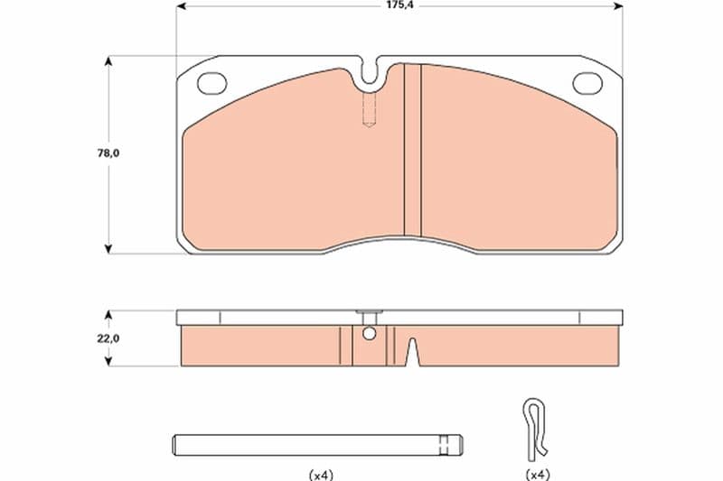 set placute frana,frana disc TRW GDB5058