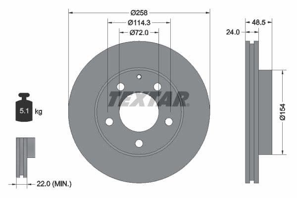 Disc frana TEXTAR 92062000
