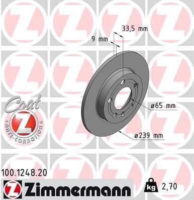 Disc frana ZIMMERMANN COAT Z 100.1248.20