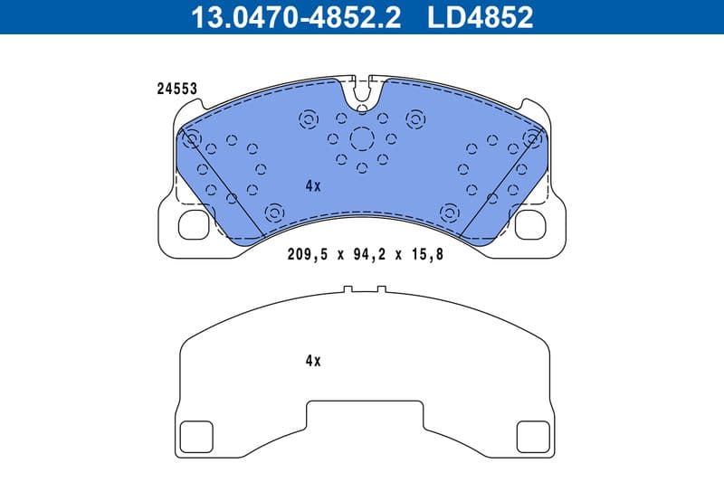 set placute frana,frana disc ATE Ceramic 13.0470-4852.2