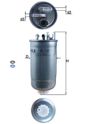 filtru combustibil MAHLE KL 147D