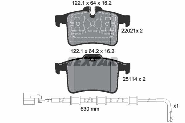 set placute frana,frana disc TEXTAR 2202101