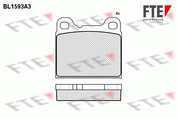 set placute frana,frana disc FTE 9010242