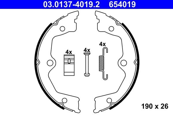 Set saboti frana, frana de mana ATE 03.0137-4019.2