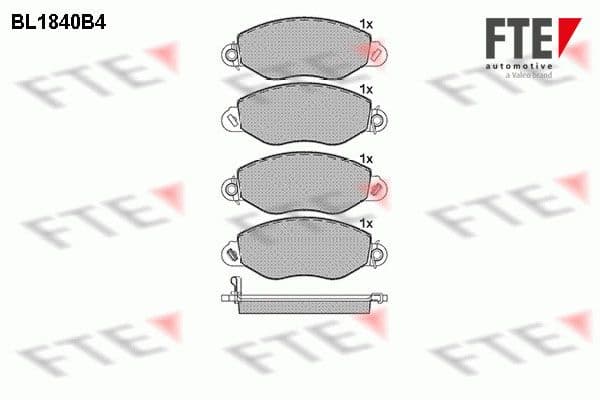 set placute frana,frana disc FTE 9010417