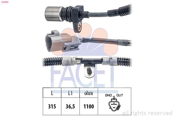 Senzor impulsuri, arbore cotit FACET Made in Italy - OE Equivalent 9.0502