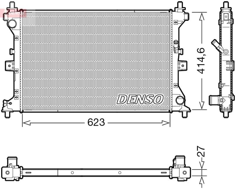 Radiator, racire motor DENSO DRM47039