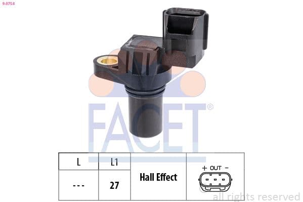 Senzor turatie, cutie de viteza automata FACET Made in Italy - OE Equivalent 9.0754