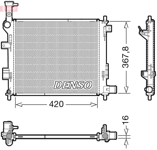 Radiator, racire motor DENSO DRM43005