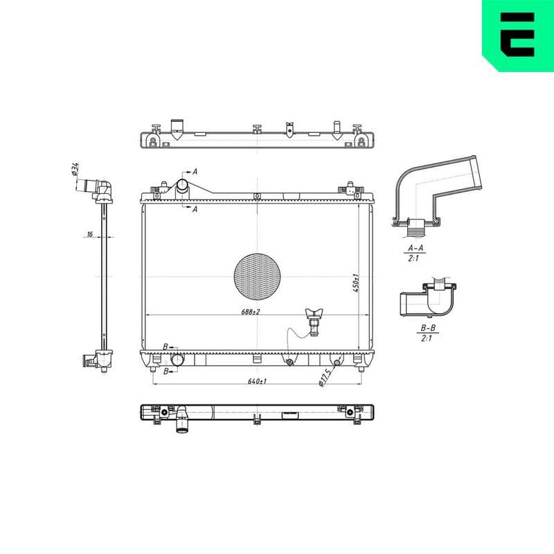 Radiator, racire motor ERA 673094