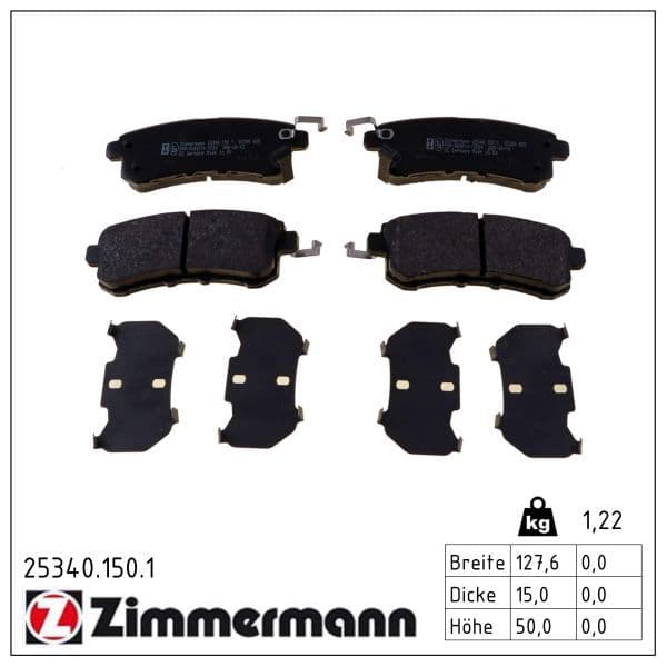 set placute frana,frana disc ZIMMERMANN 25340.150.1