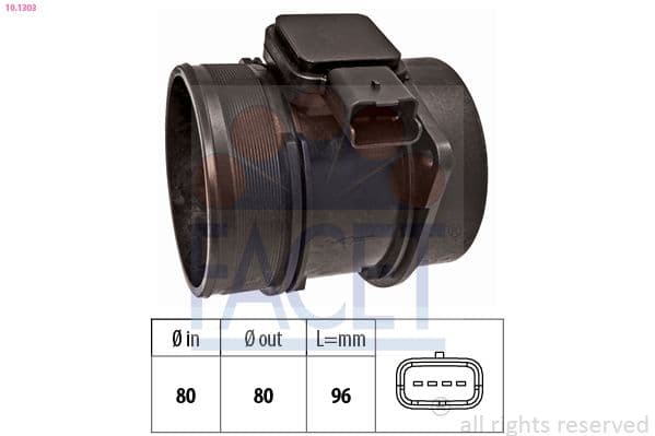 senzor debit aer FACET Made in Italy - OE Equivalent 10.1303