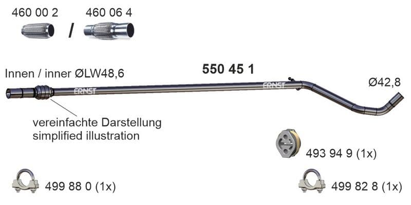 Racord evacuare ERNST 550451