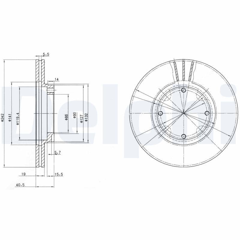 Disc frana DELPHI BG2394