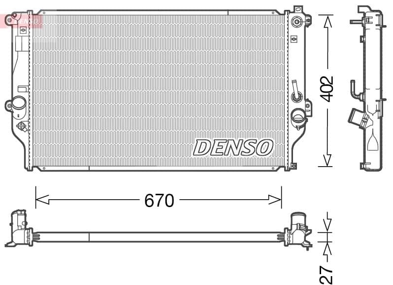 Radiator, racire motor DENSO DRM50092