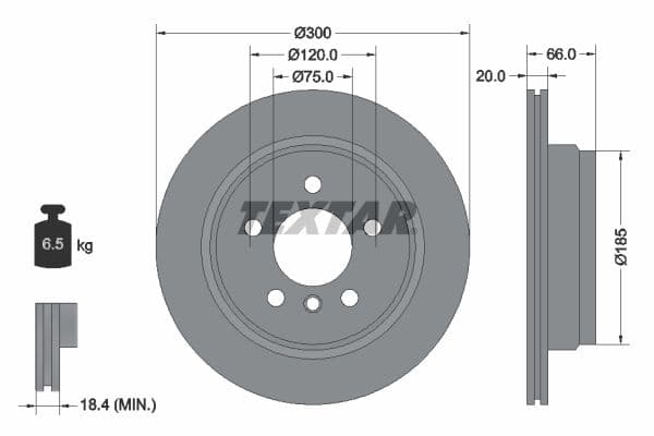 Disc frana TEXTAR PRO 92239703
