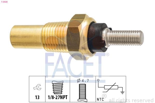 senzor,temperatura lichid de racire FACET 7.3028