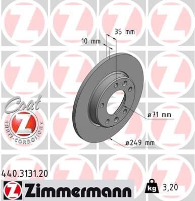 Disc frana ZIMMERMANN COAT Z 440.3131.20