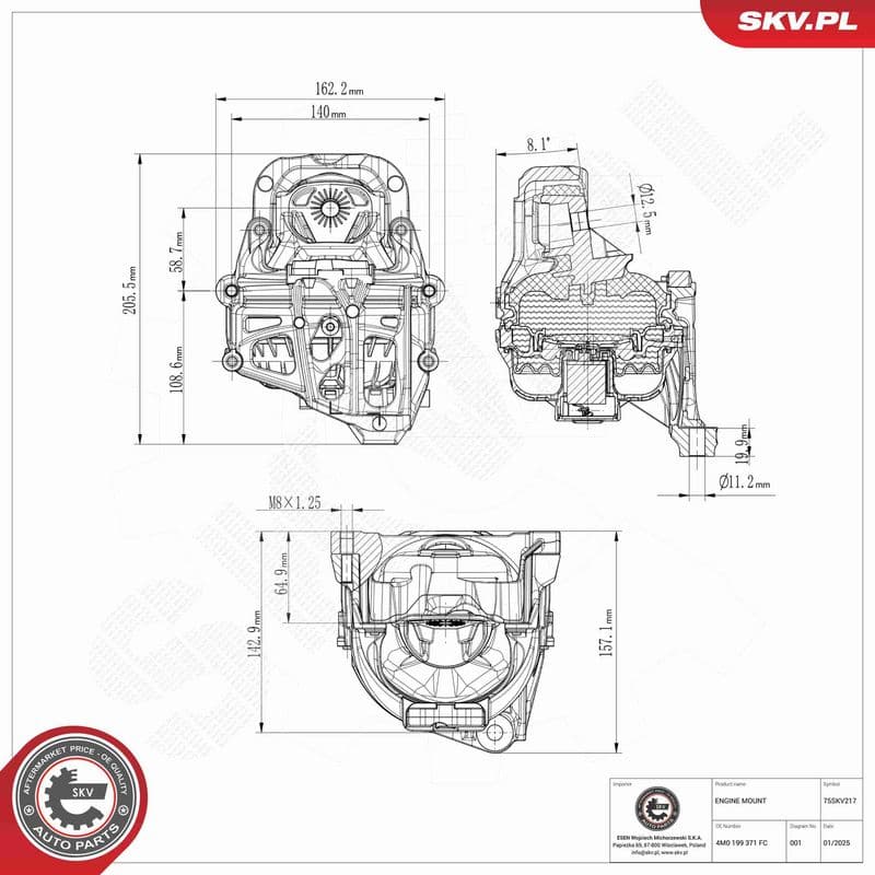 Suport motor ESEN SKV 75SKV217