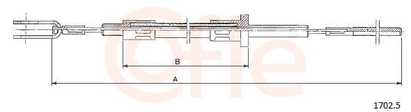 Cablu ambreiaj COFLE 1702.5