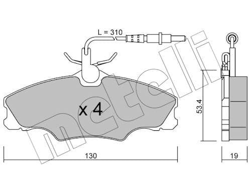 set placute frana,frana disc METELLI 22-0213-0
