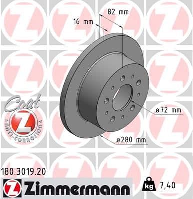 Disc frana ZIMMERMANN COAT Z 180.3019.20