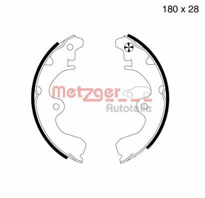 Set saboti frana METZGER AUTOTEILE MG 617