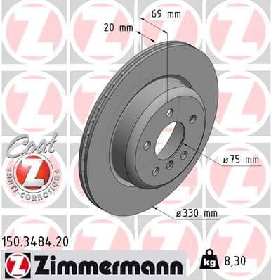 Disc frana ZIMMERMANN COAT Z 150.3484.20
