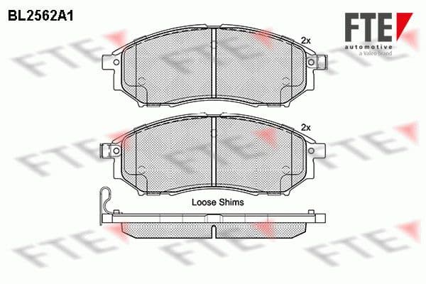 set placute frana,frana disc FTE 9010813