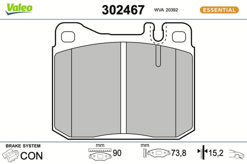 set placute frana,frana disc VALEO 302467