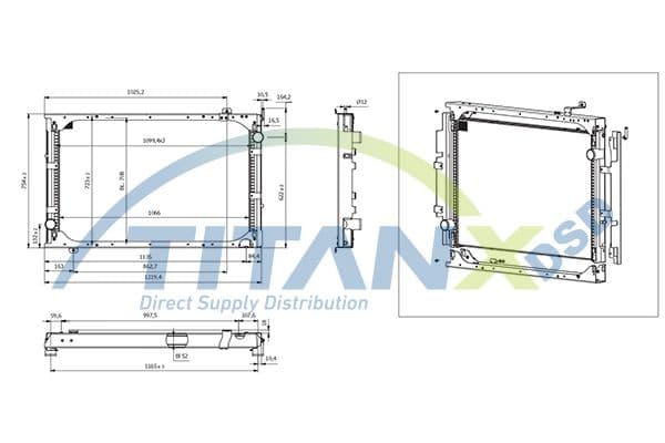 Radiator, racire motor TITANX RX609006