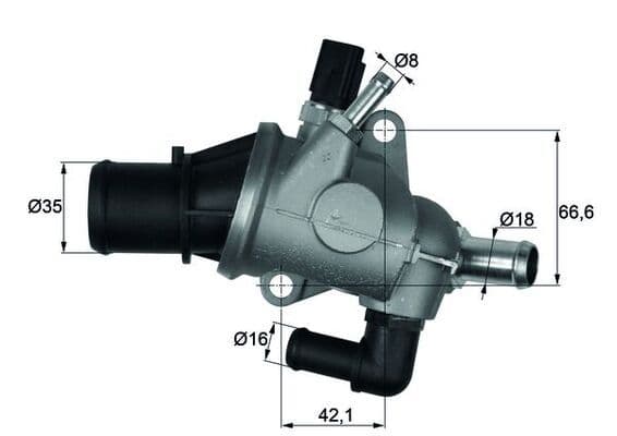 termostat,lichid racire MAHLE BEHR TI 163 88