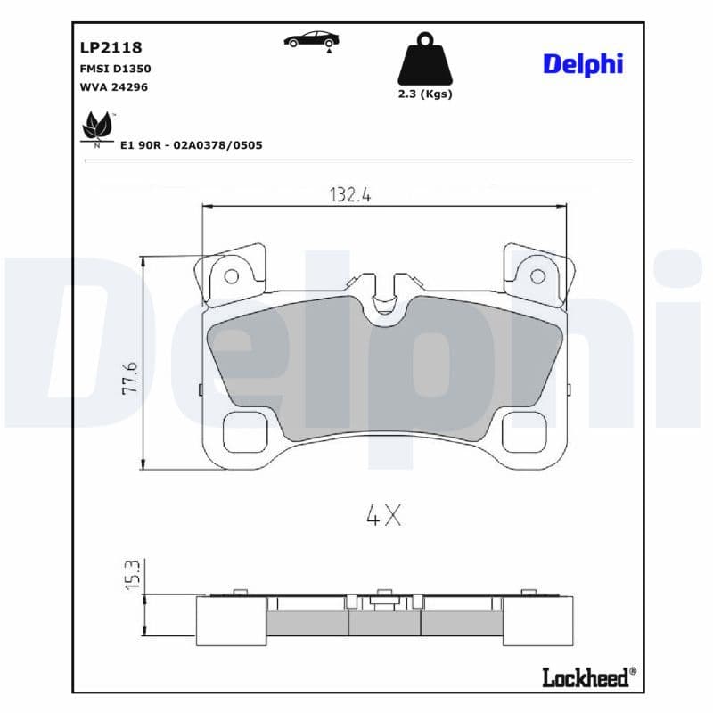 set placute frana,frana disc DELPHI LP2118