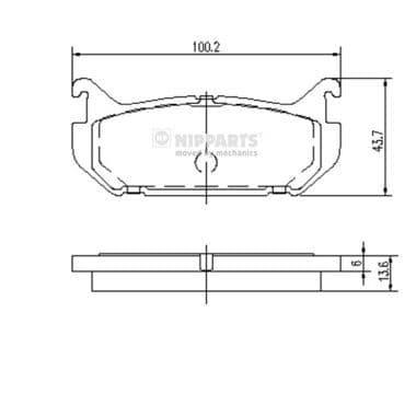 set placute frana,frana disc NIPPARTS J3613007
