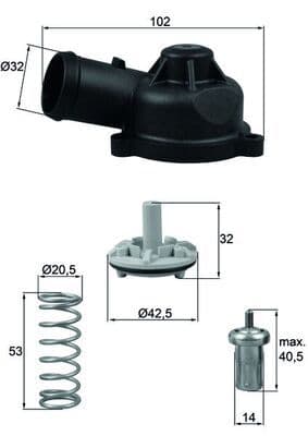 termostat,lichid racire MAHLE BEHR TI 244 83D