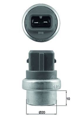 senzor,temperatura lichid de racire MAHLE BEHR TSE 23