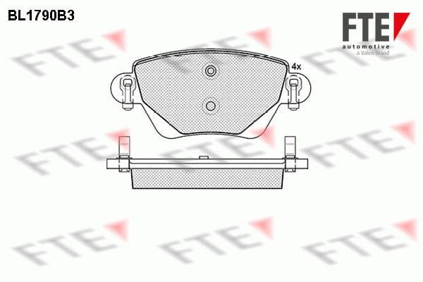 set placute frana,frana disc FTE 9010362