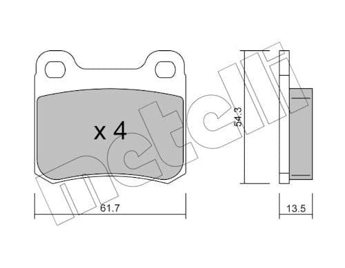 set placute frana,frana disc METELLI 22-0092-0