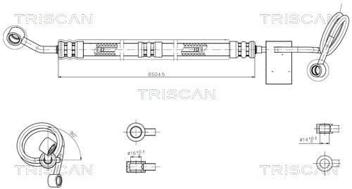 Furtun hidraulic, sistem de directie TRISCAN 8516 29035