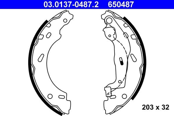 Set saboti frana ATE 03.0137-0487.2