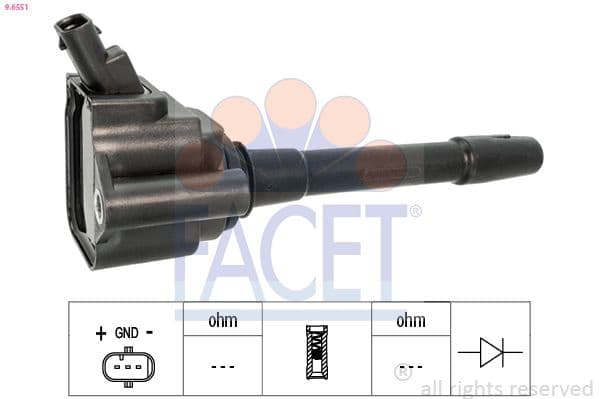 bobina de inductie FACET OE Equivalent 9.6551