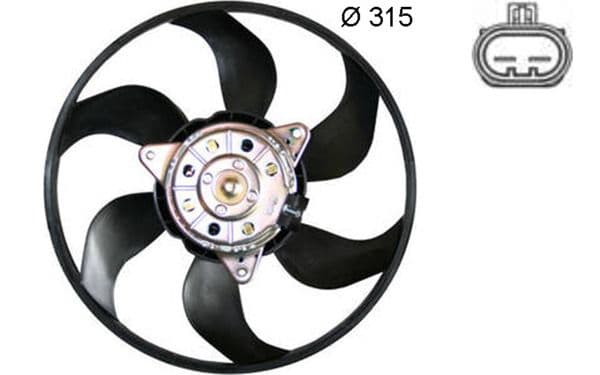 Ventilator, radiator MAHLE BEHR CFF 382 000S