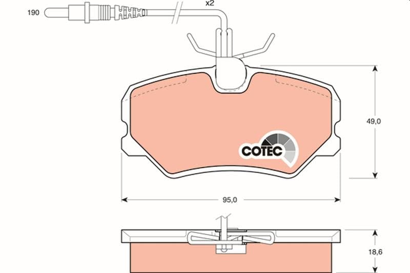 set placute frana,frana disc TRW COTEC GDB793