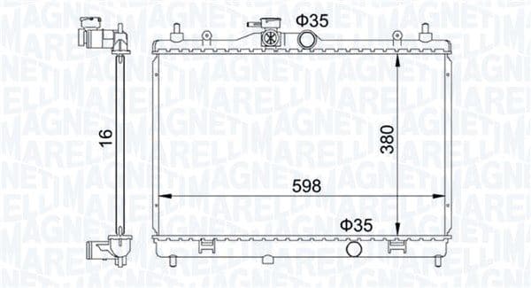 Radiator, racire motor MAGNETI MARELLI 350213168300