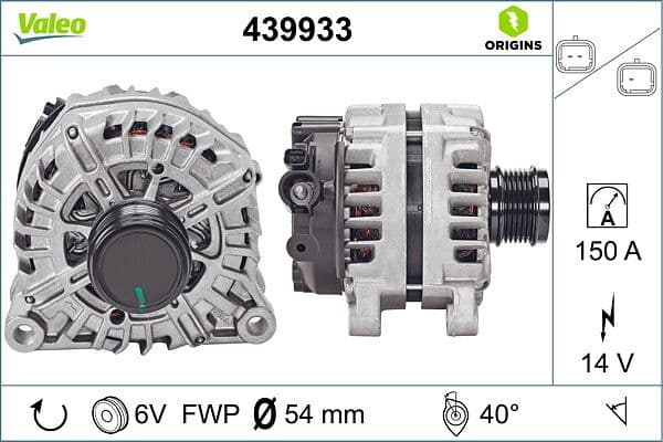 Generator / Alternator VALEO ORIGINS NEW OE TECHNOLOGY 439933